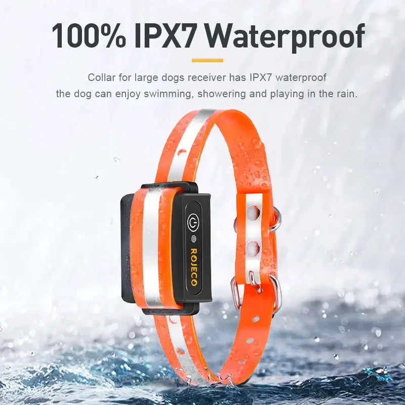 ROJECO 1000m Electric Dog Training Collar With Remote Control Waterproof Rechargeable Beep Vibration Shock 100 Levels