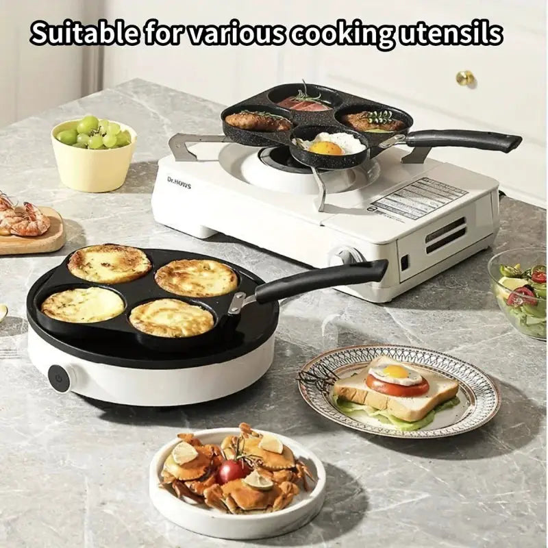IronNest Cast Iron Nonstick Omelette Pan For Multi Burner Cooker On Gas And Electric Stoves
