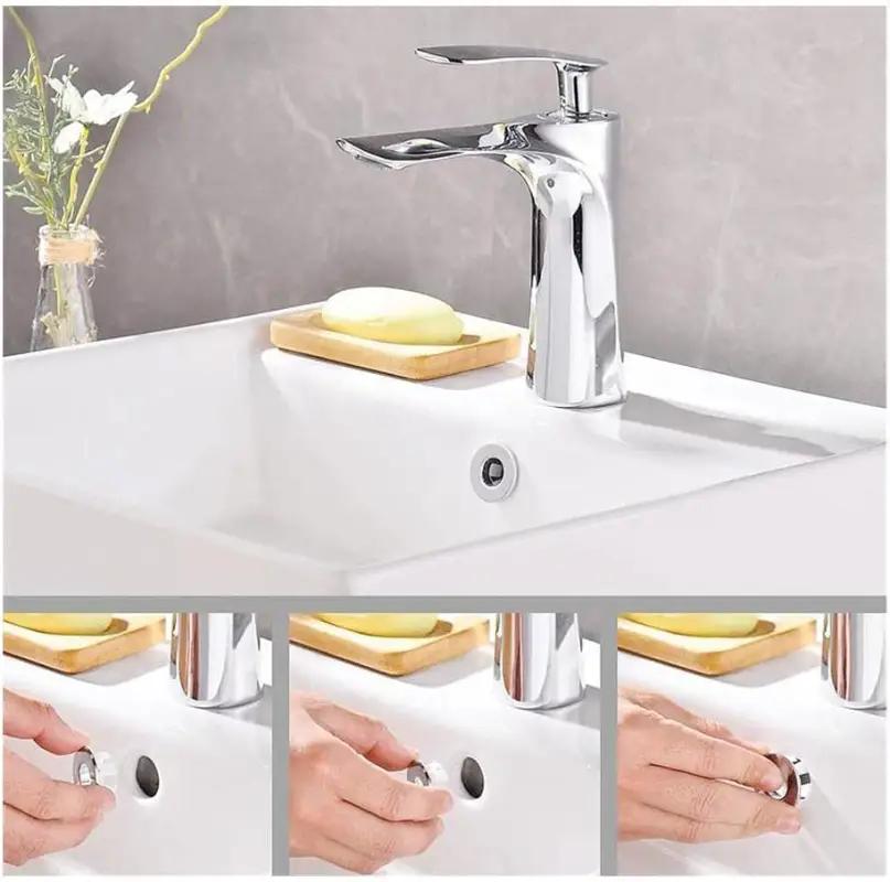 Simples Market 4-pack white plastic sink overflow covers for round basin drains