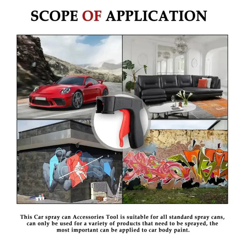 Reusable Car Spray Trigger Handle Turns Spray Cans Into Professional Repair Paint Sprayer For Home Auto DIY Projects