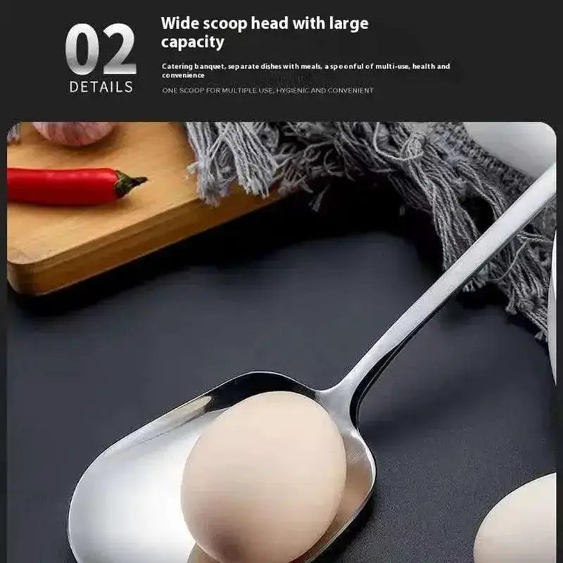 Large Stainless Steel Serving Spoon Ergonomic Kitchen Flatware For Rice Pasta And Salad