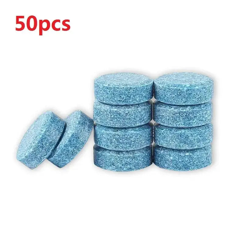 Car windshield washer fluid tablets, blue, 50pcs, Simples Market, solid effervescent wiper tablets