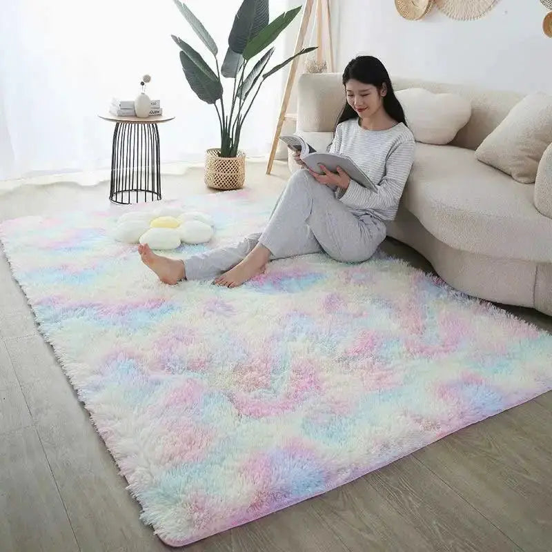 Fluffy Plush Velvet Carpet Rug for Living Room and Bedroom Lounge Soft Floor Mat for Kids Decoration
