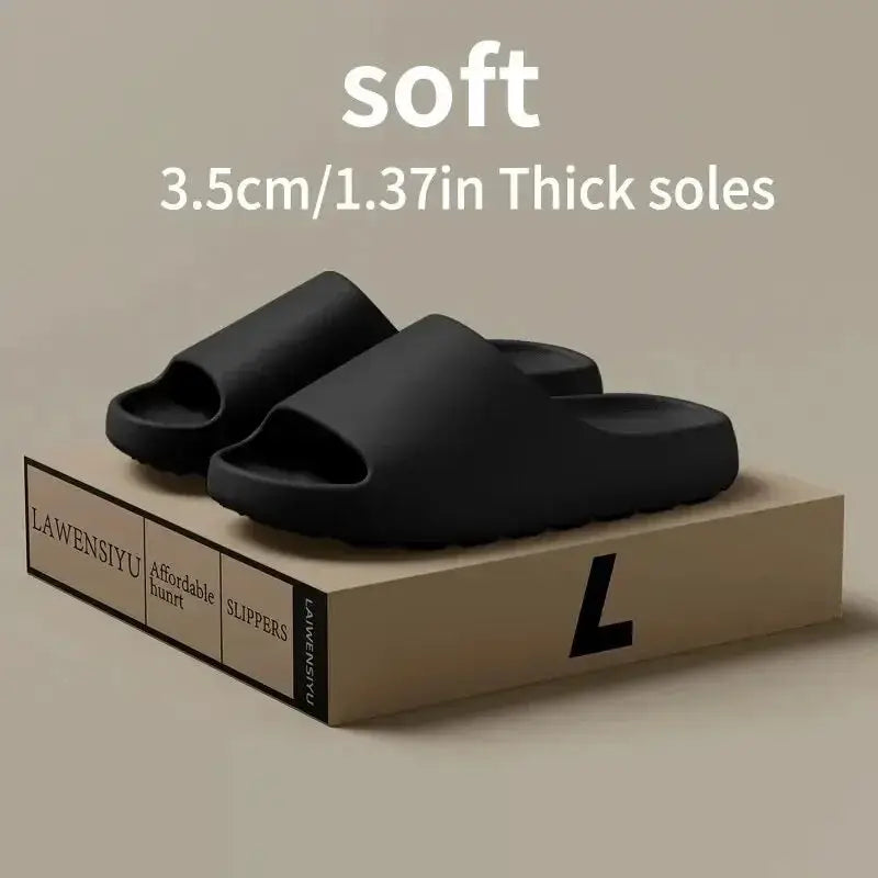 Coconut EVA Thick Slippers For Unisex Indoor Outdoor Comfort Lightweight Anti Slip Platform Soft Cushioned Footbed