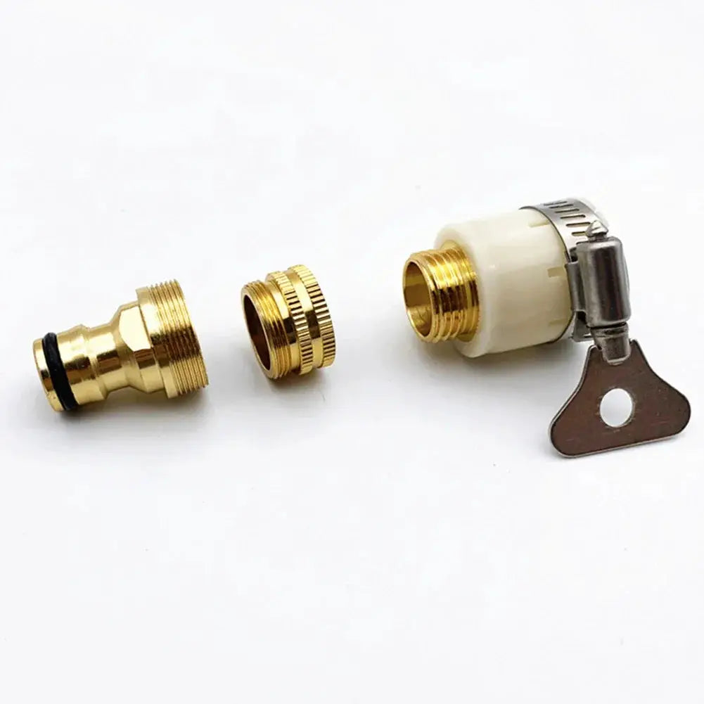 15-23mm Universal Hose Tap Adapter Faucet Connector Copper Plated Aluminum Garden Water Hose Pipe Fitting