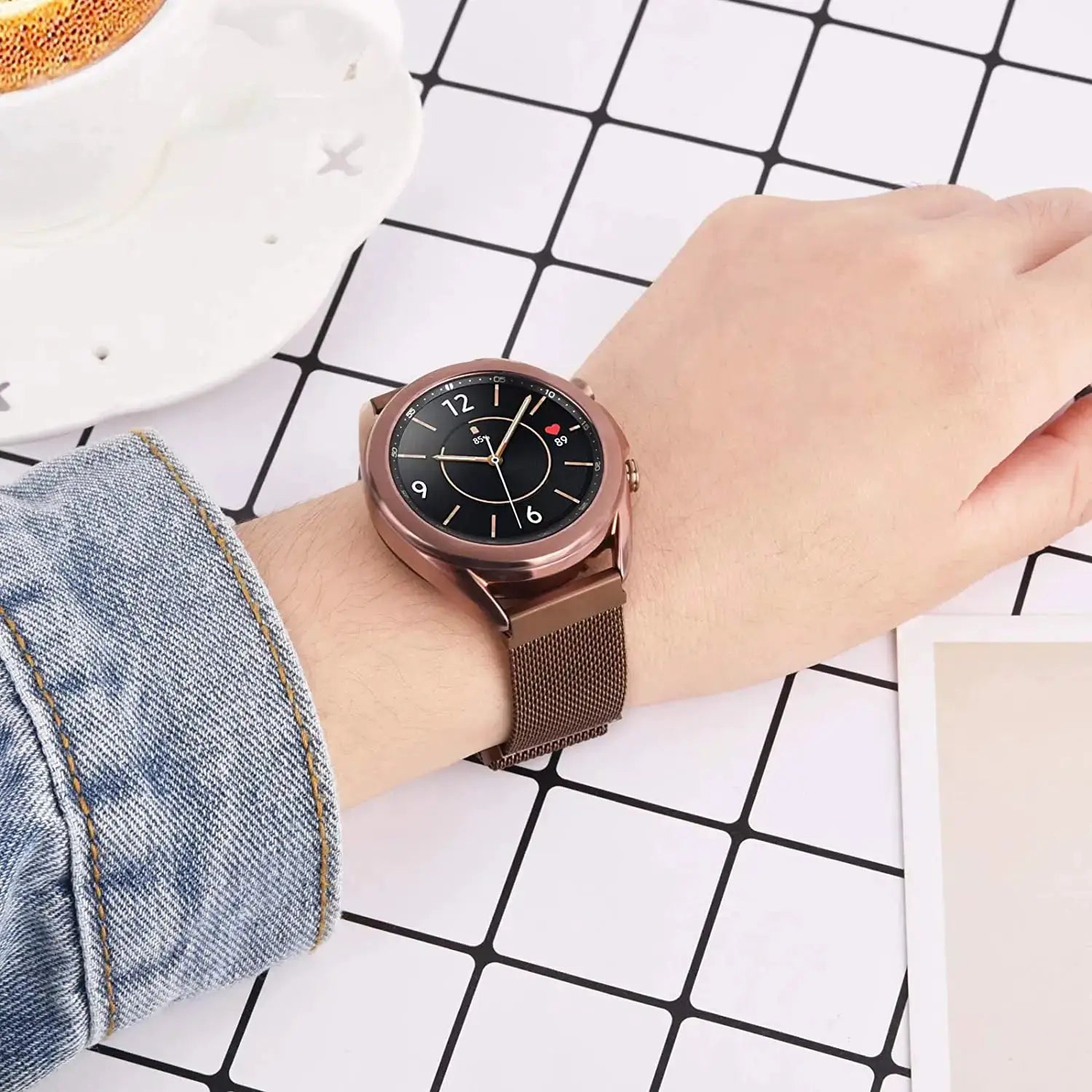 Mlianese loop For Samsung Galaxy watch 6 strap 4 classic/5 pro/3/Active 2/Gear S3 20mm 22mm bracelet for Huawei GT/2/3/Pro band