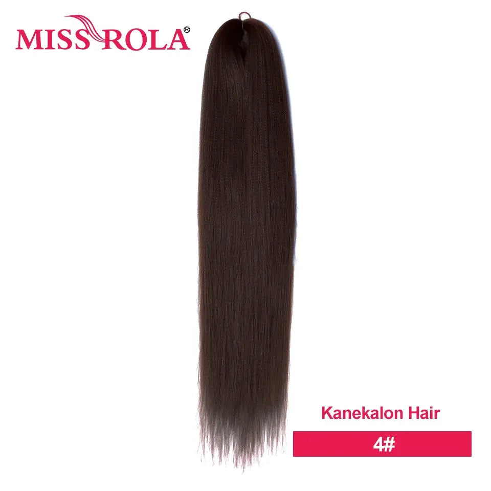 Miss Rola Kanekalon Hair bundle in dark brown, 4# thickness, pre-stretched jumbo braiding hair.