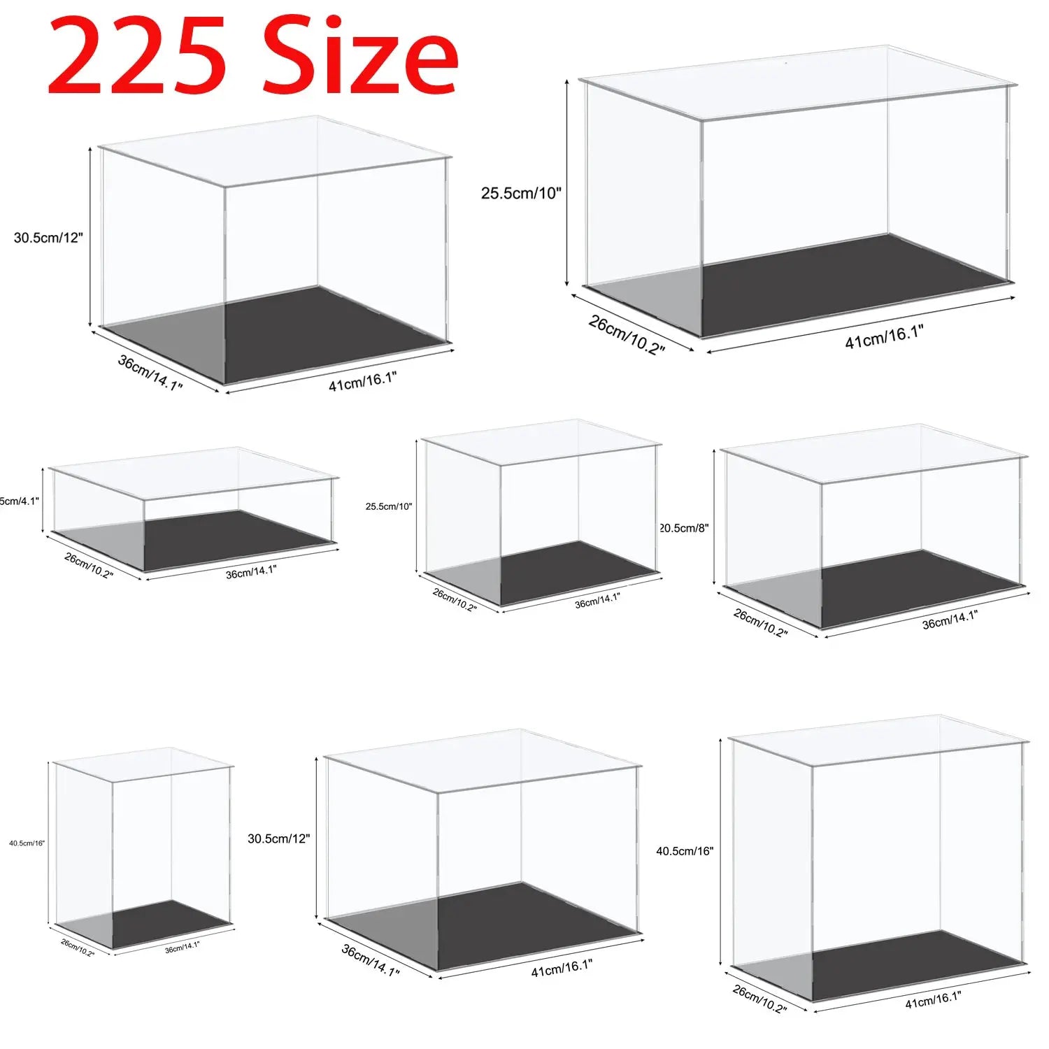 Acrylic Display Case Clear Small Dustproof Box For Building Blocks Toy Dolls Car Models Assembly
