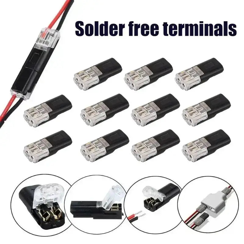 2 Pin Waterproof Automotive Electrical Connector Kit for Car Wiring Plug Strip Terminal Connection Tools