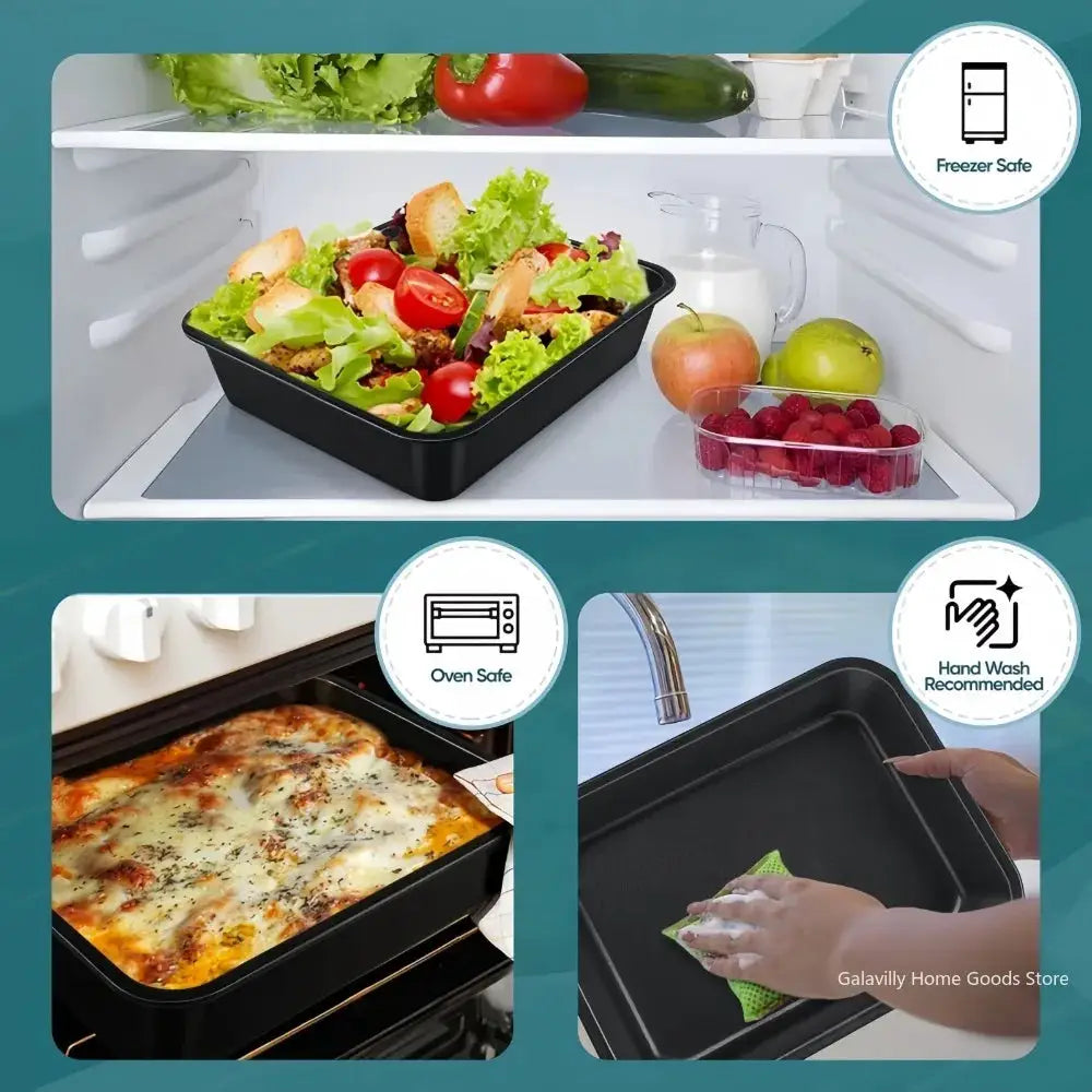 PrimeBake Carbon Steel Nonstick Roasting Pan Rectangular Bakeware For Bread Cakes Pastries Versatile Kitchen Essential