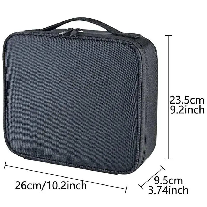 GlamGuard Professional Travel Makeup Case Waterproof Oxford Fabric Organizer For Brushes And Cosmetics
