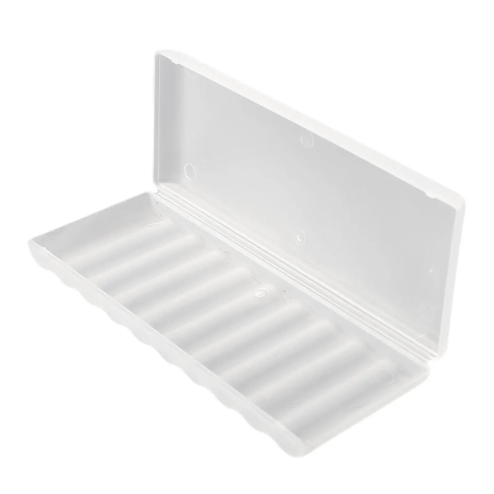 Battery storage box, 10-slot, transparent white plastic for AA/AAA batteries