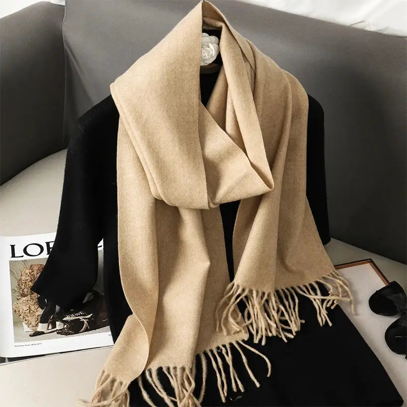 Brand 62 Womens Long Cashmere Blend Winter Scarf Hijab Shawl Wrap For Outdoor Warmth