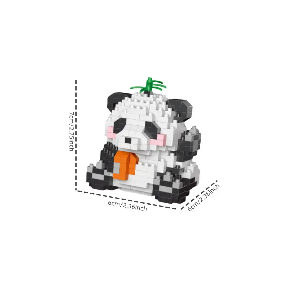 Panda Shaped Building Blocks Toy Set For Desktop Decoration Holiday Gift Panda Lovers Delight For Children And Adults