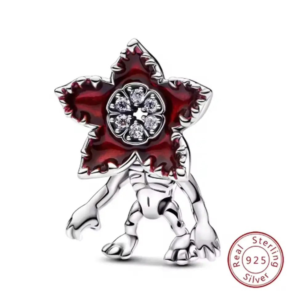 925 Sterling Silver Pendant Beads Carnivorous Plant Monster Charm Trendy Collection For Bracelet And Necklace Jewelry