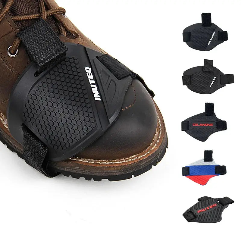 Universal Motorcycle Shift Pad Rubber Boot Protective Cover Adjustable Shifter Shield Anti Slip Pad For Shoe Protection