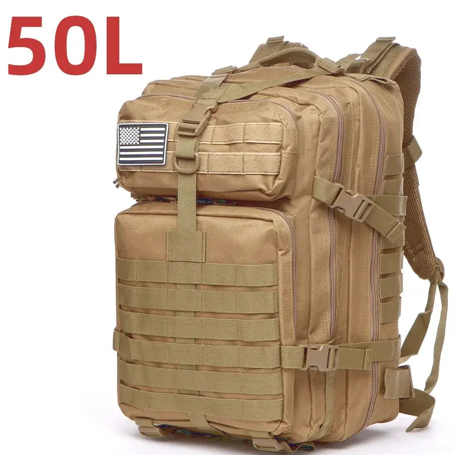 TrailMaster Tactical Backpack 25L 50L Waterproof Nylon For Outdoor Trekking Hiking Fishing Hunting Camping
