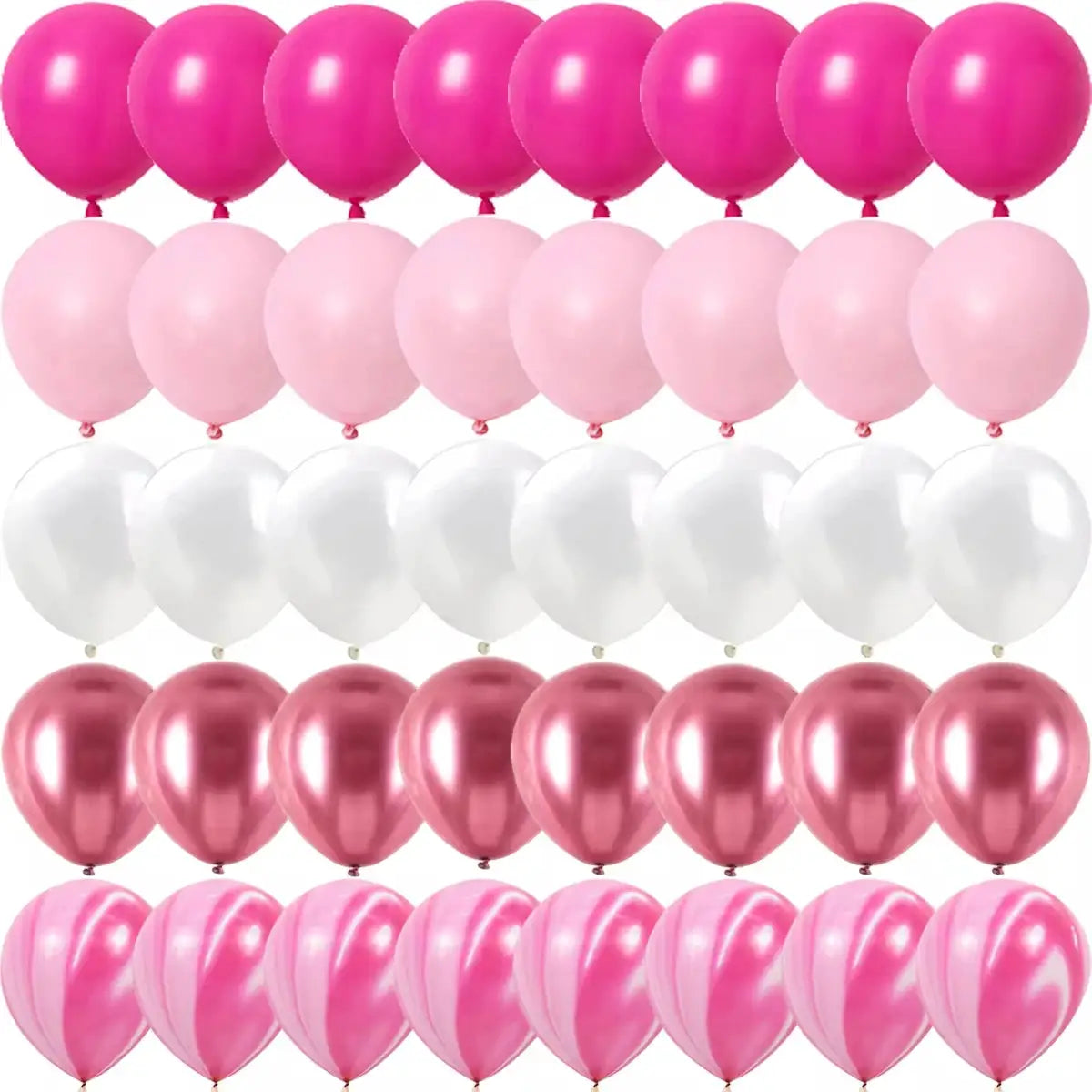 Rose Pink Metal Latex Confetti Balloons For Weddings Birthdays And Parties Matte Globos Decorations