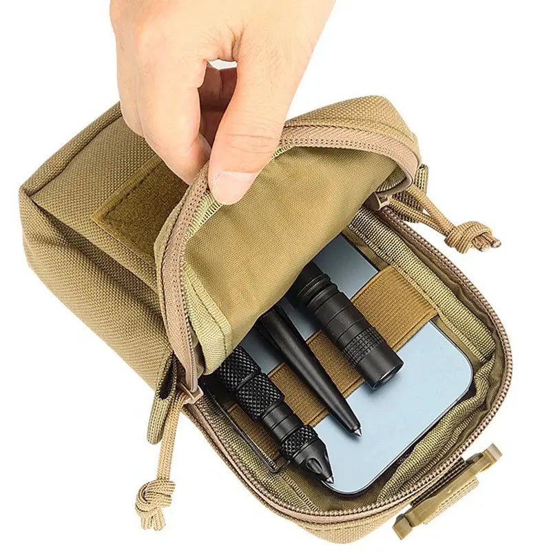 Molle Tactical Waist Bag Outdoor Emergency EDC Pouch Phone Pack For Climbing Running Hunting Hiking