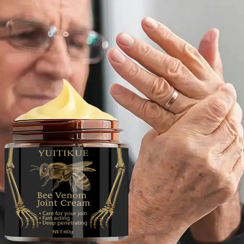 Yuitikue Natural Unisex Bee Venom Joint Cream Deep Penetrating Fast Acting For Gentle Joint Care 60g