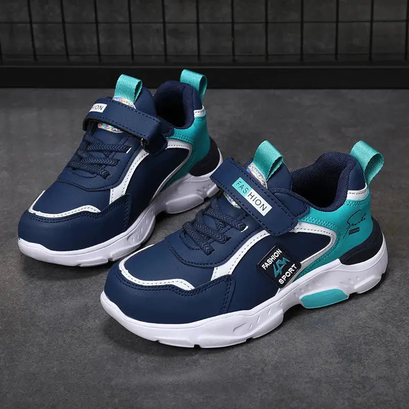 Autumn Winter Boys Sports Shoes Leather Upper Breathable Non Slip Versatile For Elementary School Students Ages 7 To 13