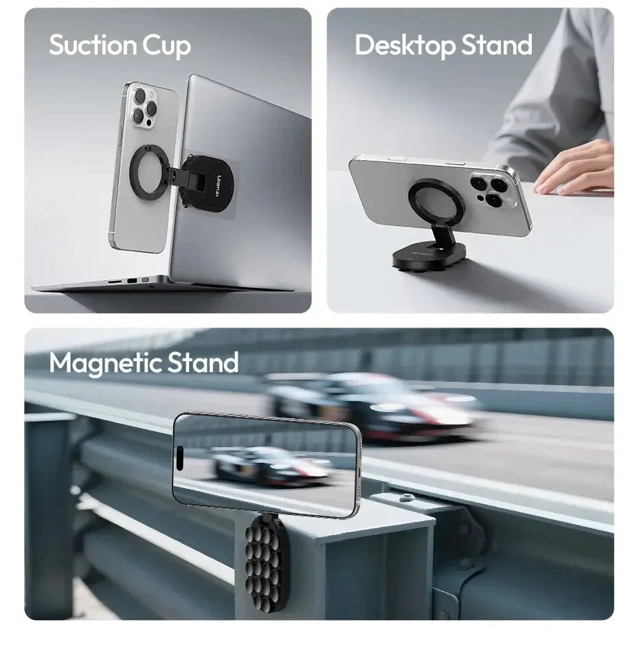 Ulanzi MA39 MagLock phone mount with suction cup and magnetic desktop stand for iPhone 14–17, Simples Market