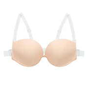 Simples Market Multiway Backless Push-Up Bra, nude color with removable transparent straps.