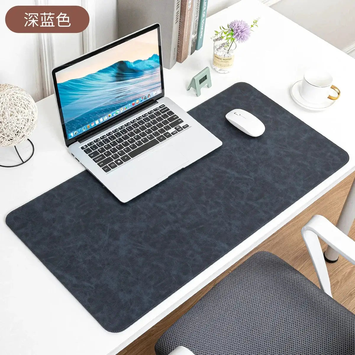 Large Waterproof PU Leather Desk Pad Mouse Pad Desk Mat Non Slip Protective Cover Easy To Clean Keyboard Mats