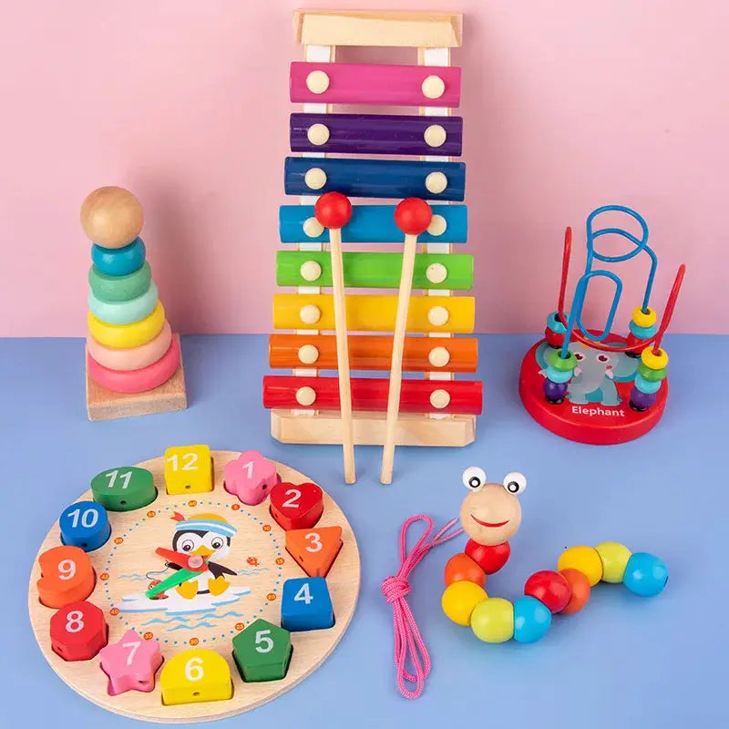 Montessori 3D Wooden Puzzles For Babies And Toddlers Early Learning Educational Wooden Toys Gift For Children