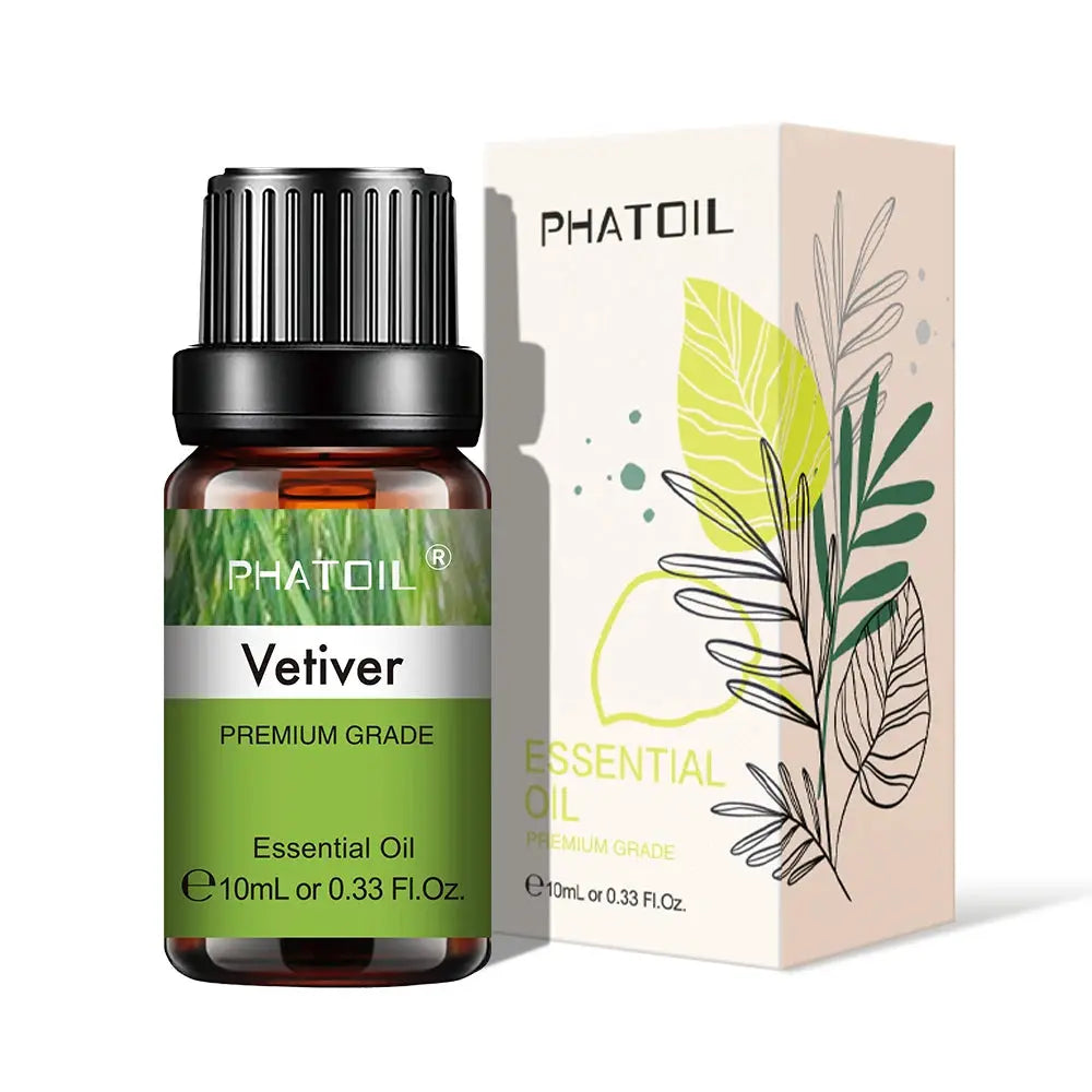 PHATOIL 10ml Natural Plant Essential Oil Eucalyptus Lavender Bergamot Vanilla Peppermint For Diffuser
