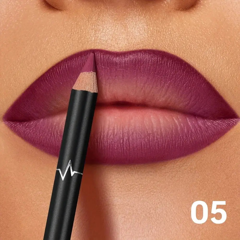 Pudaier Six Color Waterproof Matte Lip Liner Set Long Lasting Non Transfer Formula Matte Finish Precise Lip Definition