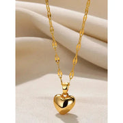 Stainless Steel Gold Beloved Charm Pendant Necklace For Women And Girls Collarbone Chain Holiday Gift