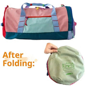 Alpaca-pattern nylon tote bag, Simples Market, multi-color yoga and travel crossbody that folds into a round pouch