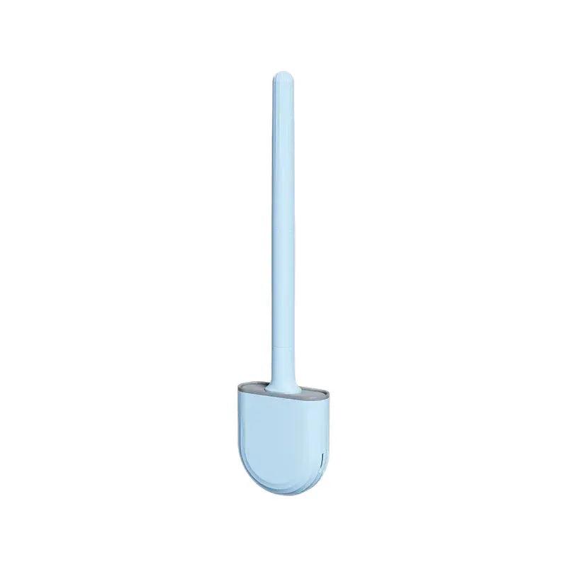 Wall Hanging Long Handle Toilet Brush With Silicone Cleaning Head Durable Easy To Clean For Bathroom Toilet Cleaning