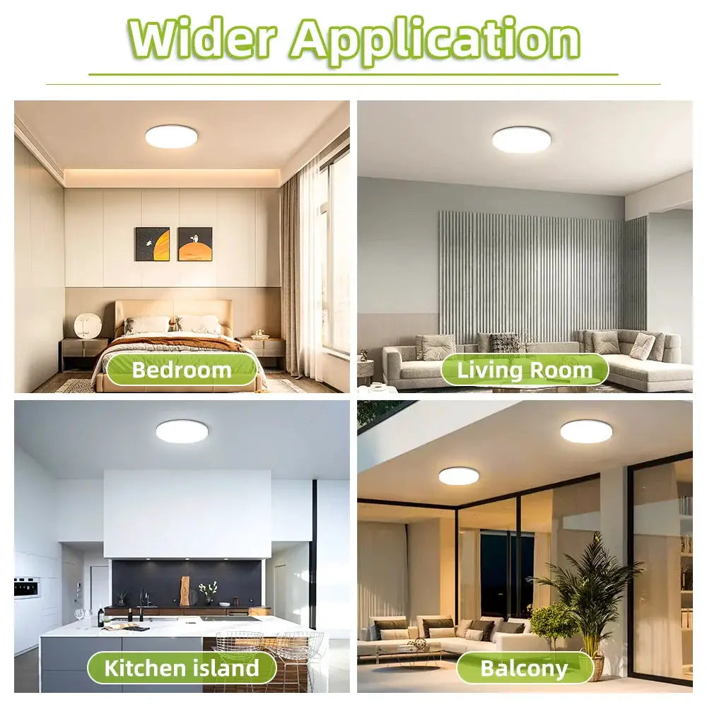 Simples Market LED ceiling lamp Ultra-thin 220V panel light for bedroom, living room, kitchen island, balcony (set of 4)