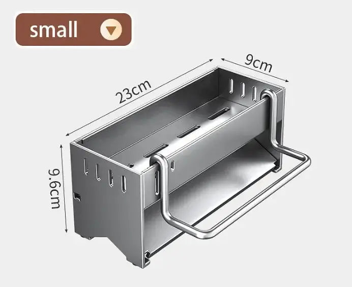 Stainless steel sponge rack for kitchen sink by Simples Market, compact 23x9x9.6 cm