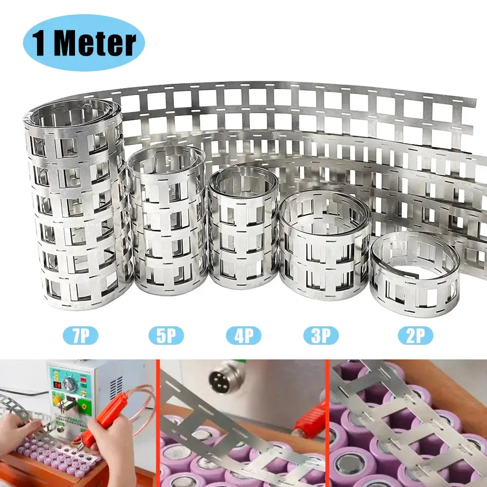 One Meter Nickel Strip 0.15mm Thick by 27mm Wide for 18650 Battery Packs Spot Welding 2P to 7P