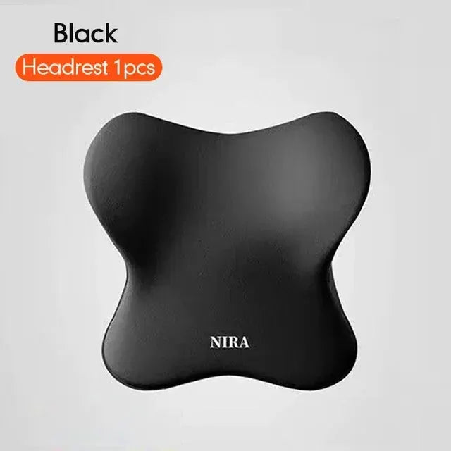 DriveEase Memory Foam Car Cushion Set Ergonomic Headrest And Lumbar Support For Enhanced Driving Comfort