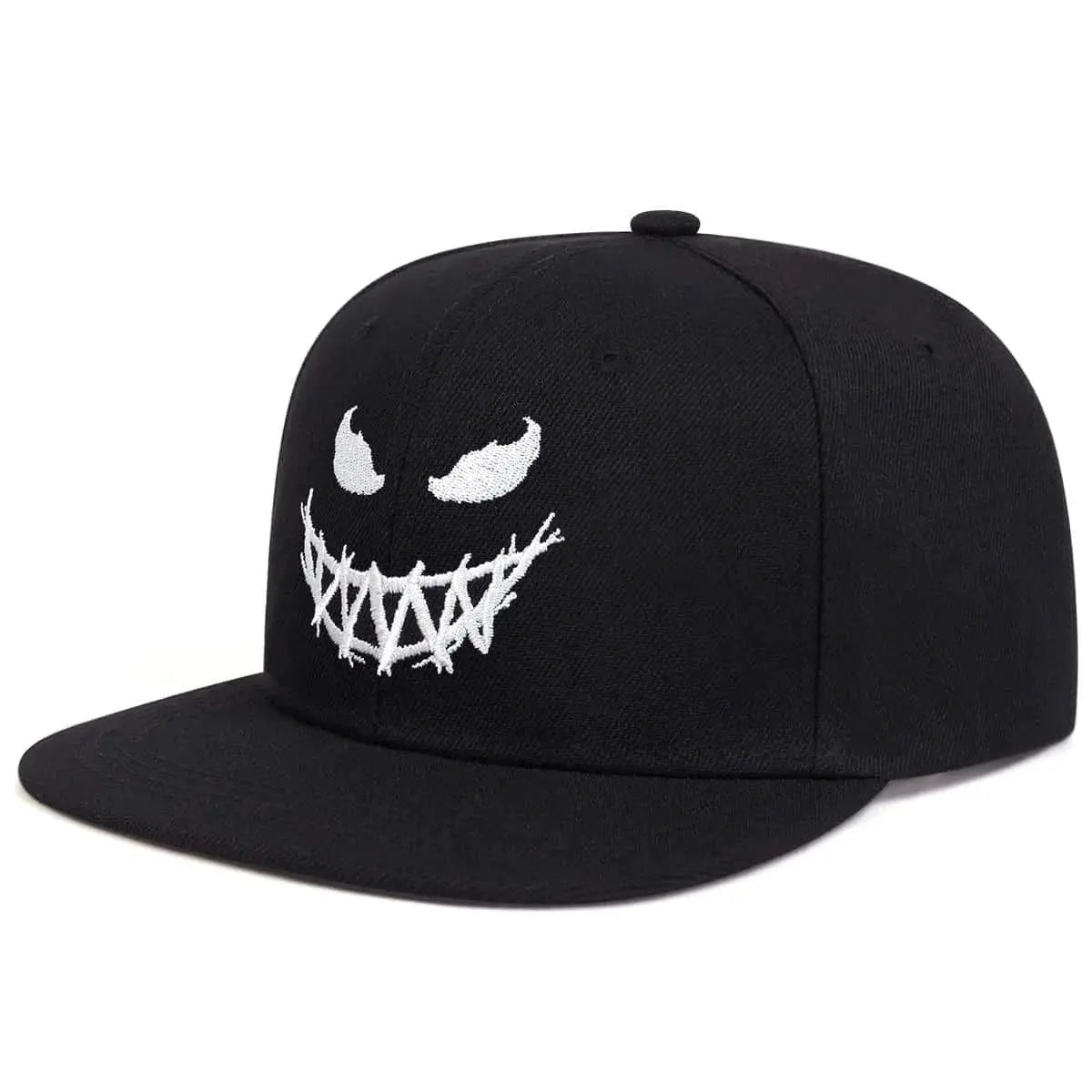 Unisex Ghost Expression Embroidery Hip Hop Baseball Cap Sun Protection Adjustable Outdoor Casual Hat