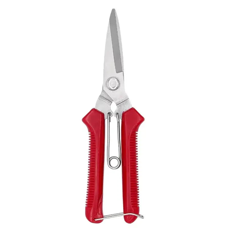 Straight Head Pruning Shears With Non Slip Handle Stainless Steel Garden Scissors For Bonsai Fruit Trees And Hedges