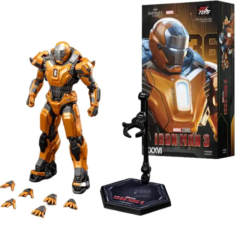 ZDTDS Iron Man Avengers MK37 Hammerhead MK12 MK38 Igor MK9 Iron Patriot War Machine Action Figure Collectible Toy