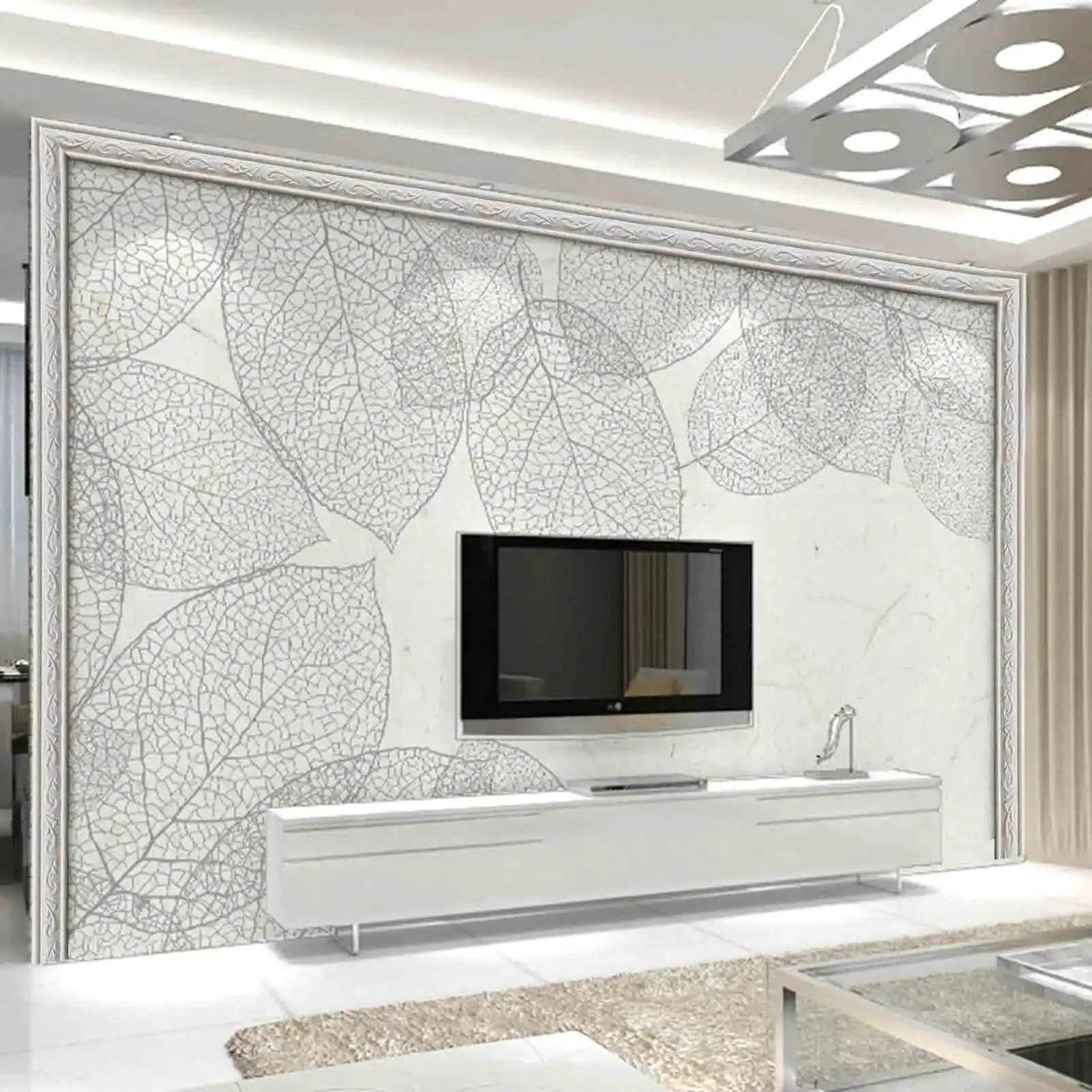 Self-adhesive wall border strip by Simples Market, 230x4 cm, waterproof 3D decorative wall trim for TV backdrop