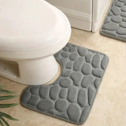 AquaGuard Washroom U Shaped Toilet Foot Mat Waterproof Absorbent Non Slip Comfort For Bathrooms