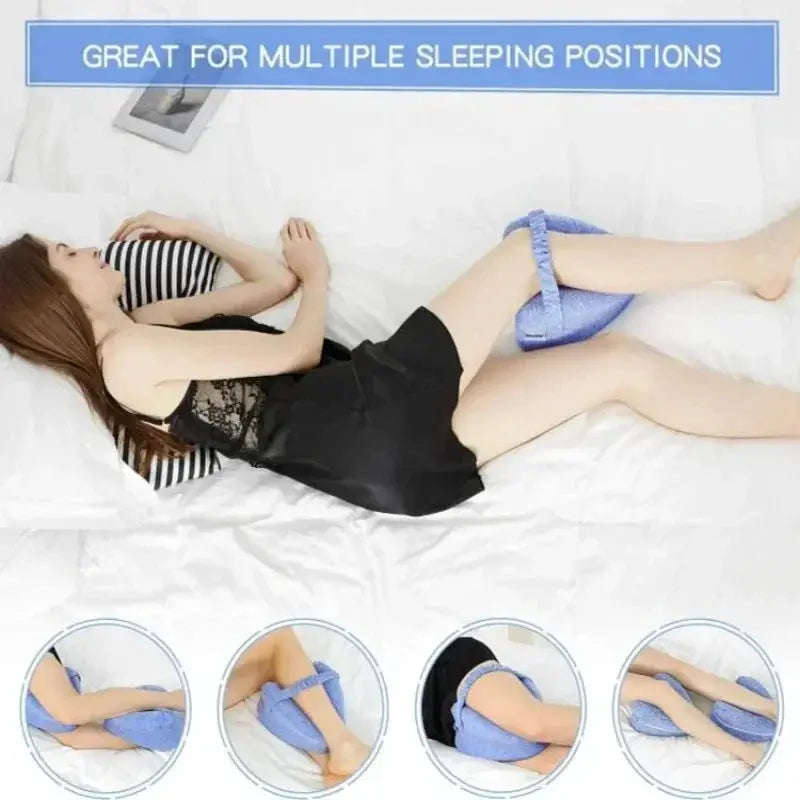 Memory Cotton Leg Pillow for Pregnancy and Side Sleepers Hollow Heart Shape Orthopedic Sciatica Relief Bed Sofa