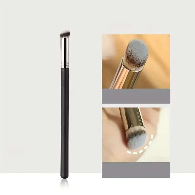 LuxeBlend Foundation And Concealer Brush Set Soft Wool For Flawless Dense Coverage And Precise Under Eye Blending