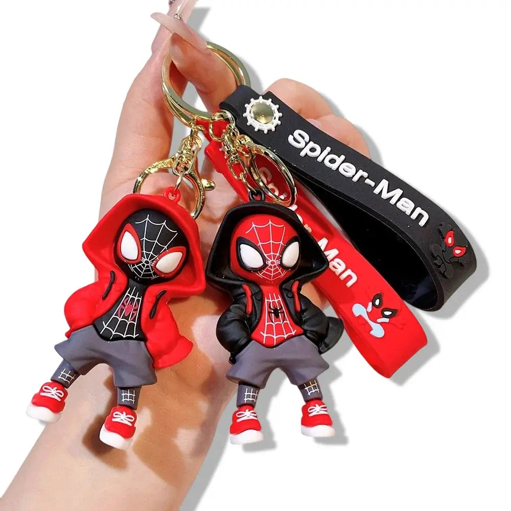 Marvel Spider Man Keychain 1 Pack or 4 Pack Avengers Cartoon Comics Key Ring Pendant Gift for Friends