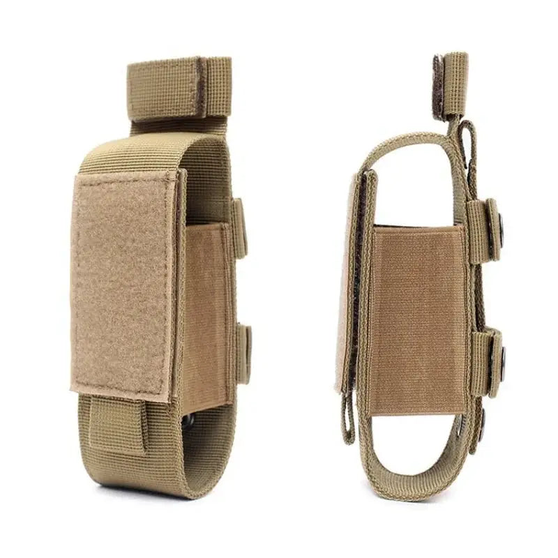 Outdoor tourniquet bag by Simples Market, tan compact medical pouch with Velcro flap and belt clip