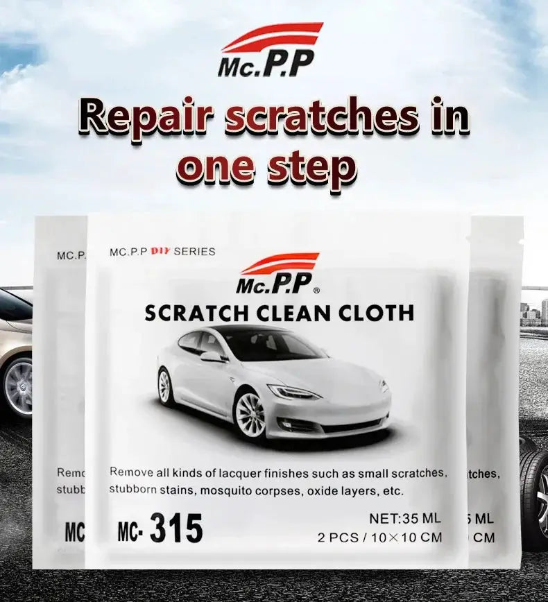 Simples Market Upgraded Nano Magic Car Scratch Remover Cloth, white, 2 pcs