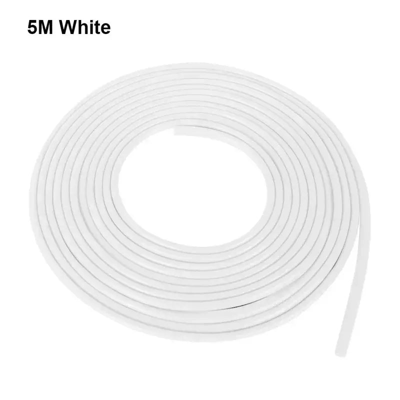 5M Car Door Edge Protector Strip U Type Rubber Moulding Trim With Adhesive Seal Guard Sticker