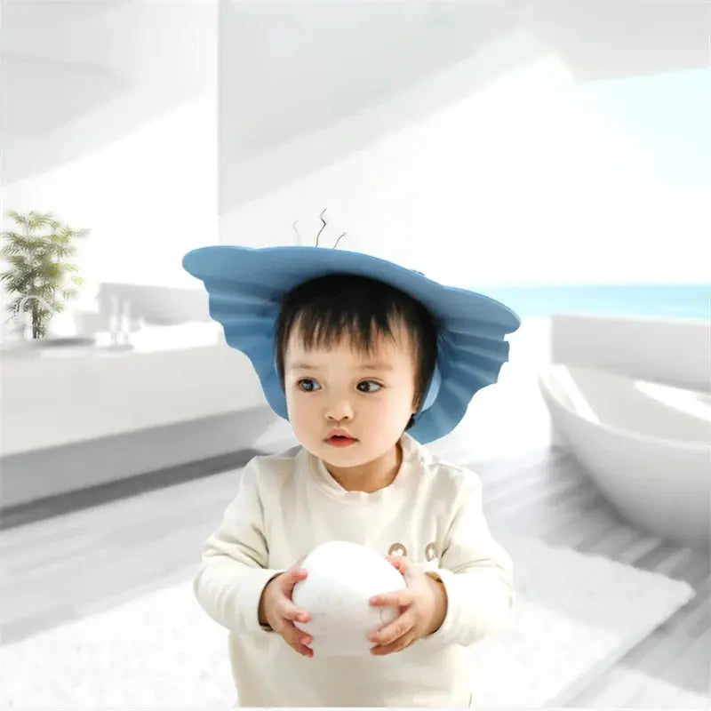 Adjustable Baby Shower Soft Cap For Kids Protecting Eyes And Ears During Bath Time